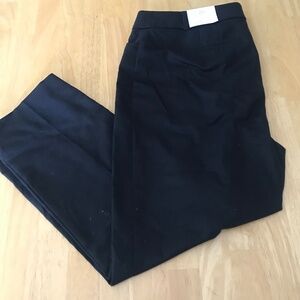 NWT LOFT CROPPED JULIE FIT PANTS SIZE 14 in BLACK